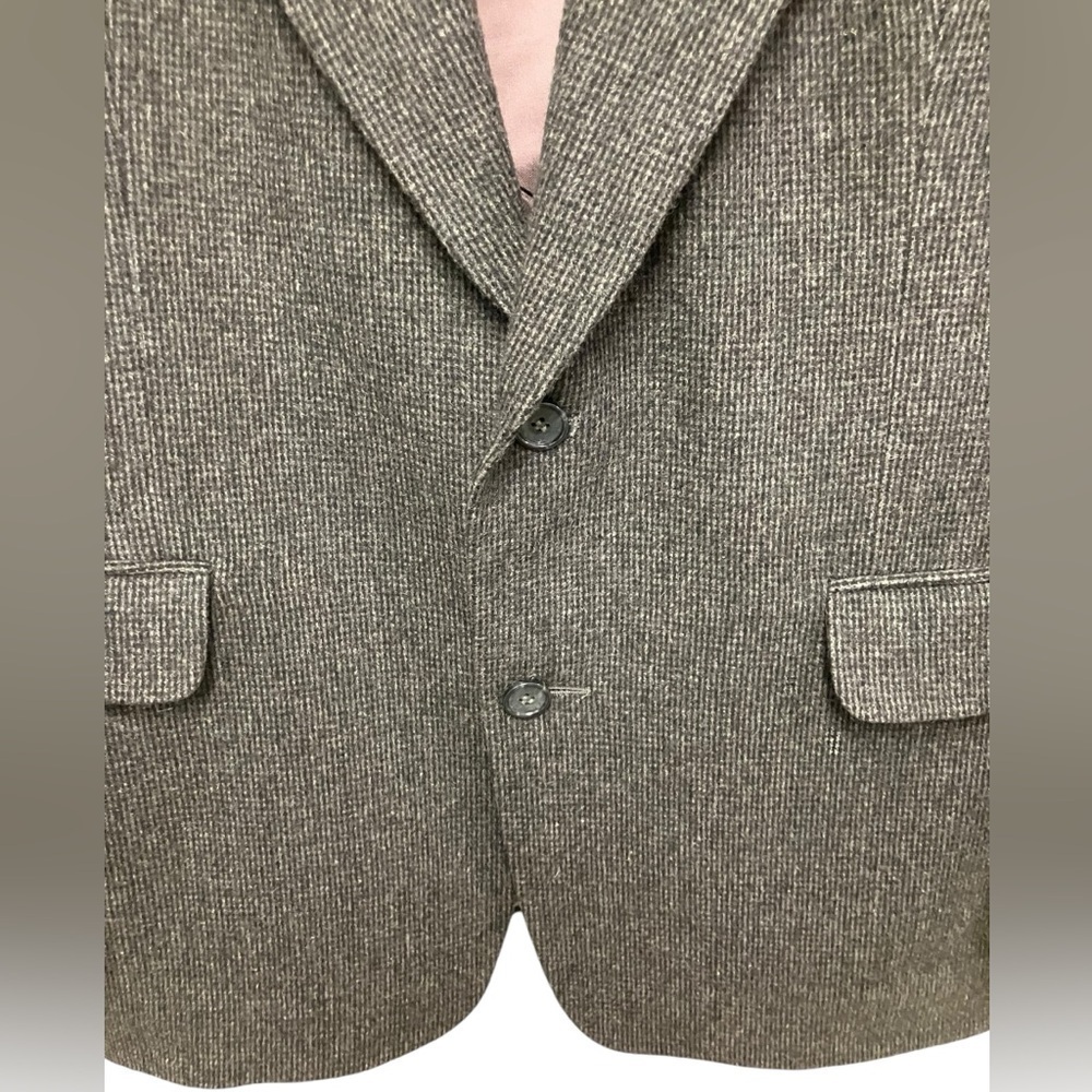 Chereskin Camel Hair Blend Blazer Gray Checkered  Sports Coat‎ Jacket Mens 42R - Picture 3 of 9